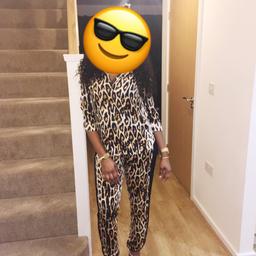 Beautiful leopard top and pants from river island. Uk 8. In very mint condition.