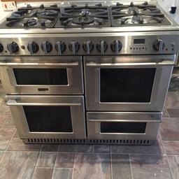 Cannon four oven six burner hob in great clean condition all in working order apart from it needs a new clock and grill element at a cost of around £50 / £60 to put right. Cost New £1200 I'll accept £200. Size 1000mm wide 600mm deep 900mm tall approx. Grab yourself a bargain.....