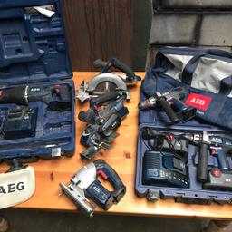 Cordless tools no longer used all cordless
1x circular saw
1x planer
1x jigsaw
1x hammer drill
1x drill driver
1x reciprocating saw
2x chargers
2x 18v 2 amp hour batteries