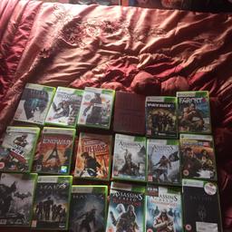Xbox 360 games Bundle

Games range from £2-£7 each.

All games for £125.

Games age restriction ranges from 15-18.

Games such as Fallout 3, Skyrim, Halo 4, Black ops 3 and Assassins creed 3 are for sale.