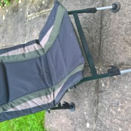 Very comfortable folding carp chair...only used a couple of times...adjustable legs and mud feet....great condition