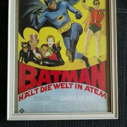 In Bilderrahmen gefasstes Batman Werbeplakat älteren Datums.
34,5x41,5 Rahmengröße
Versand möglich.