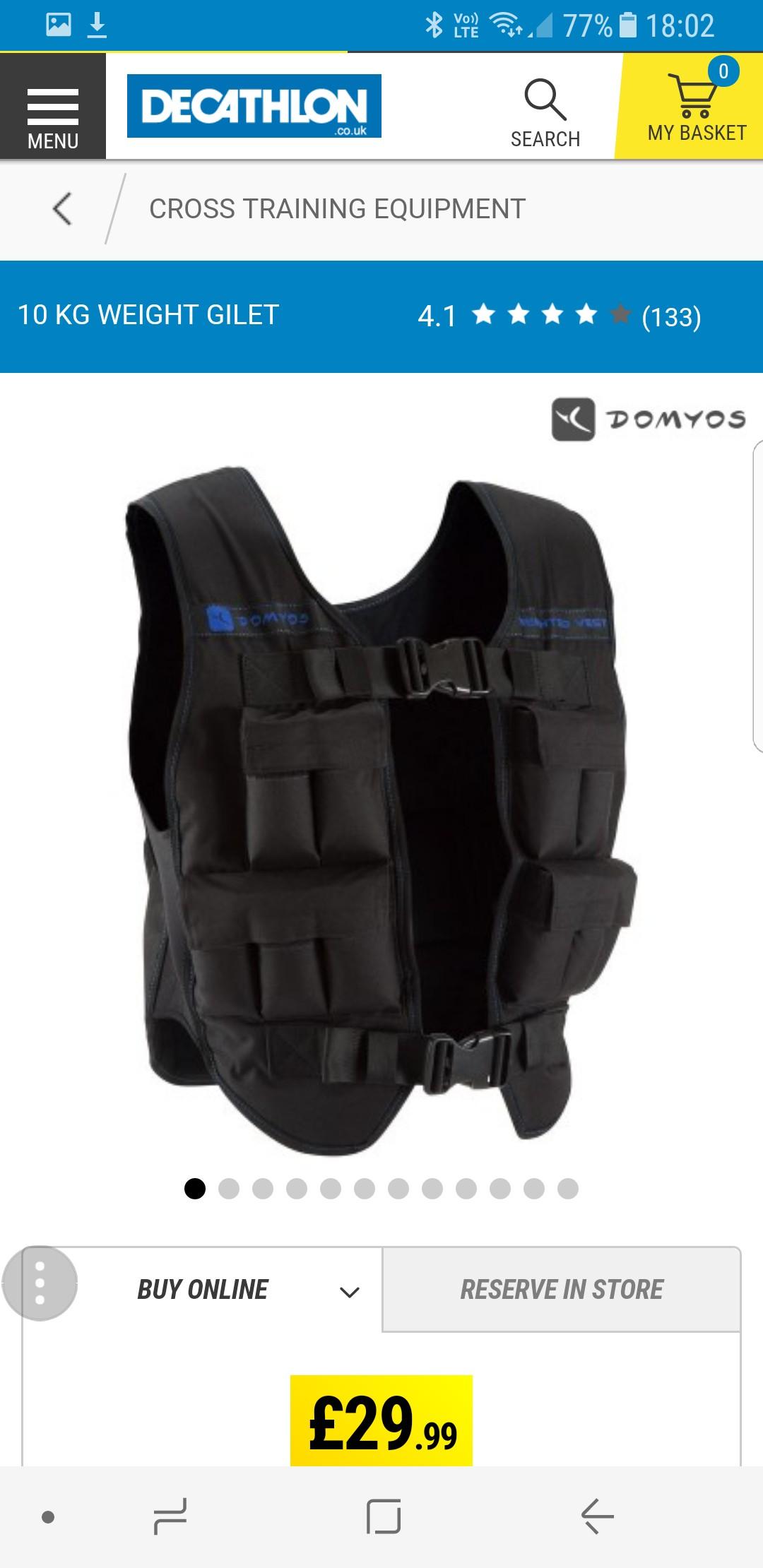 Domyos training weighted online vest