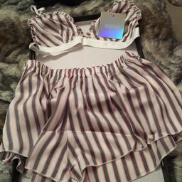 I have an unwanted package never worn a mix of 2 pairs of wedges size 4 and a pair of sandals size 7,Sunglasses rose gold,cold shoulder gingham blouse size 8,grey shorts size 8,barlet pj set size 10