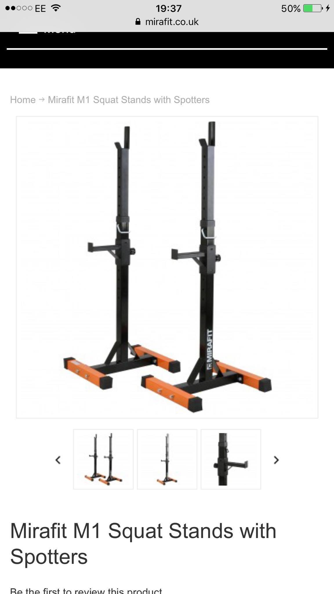 Mirafit m1 squat stands best sale with spotters