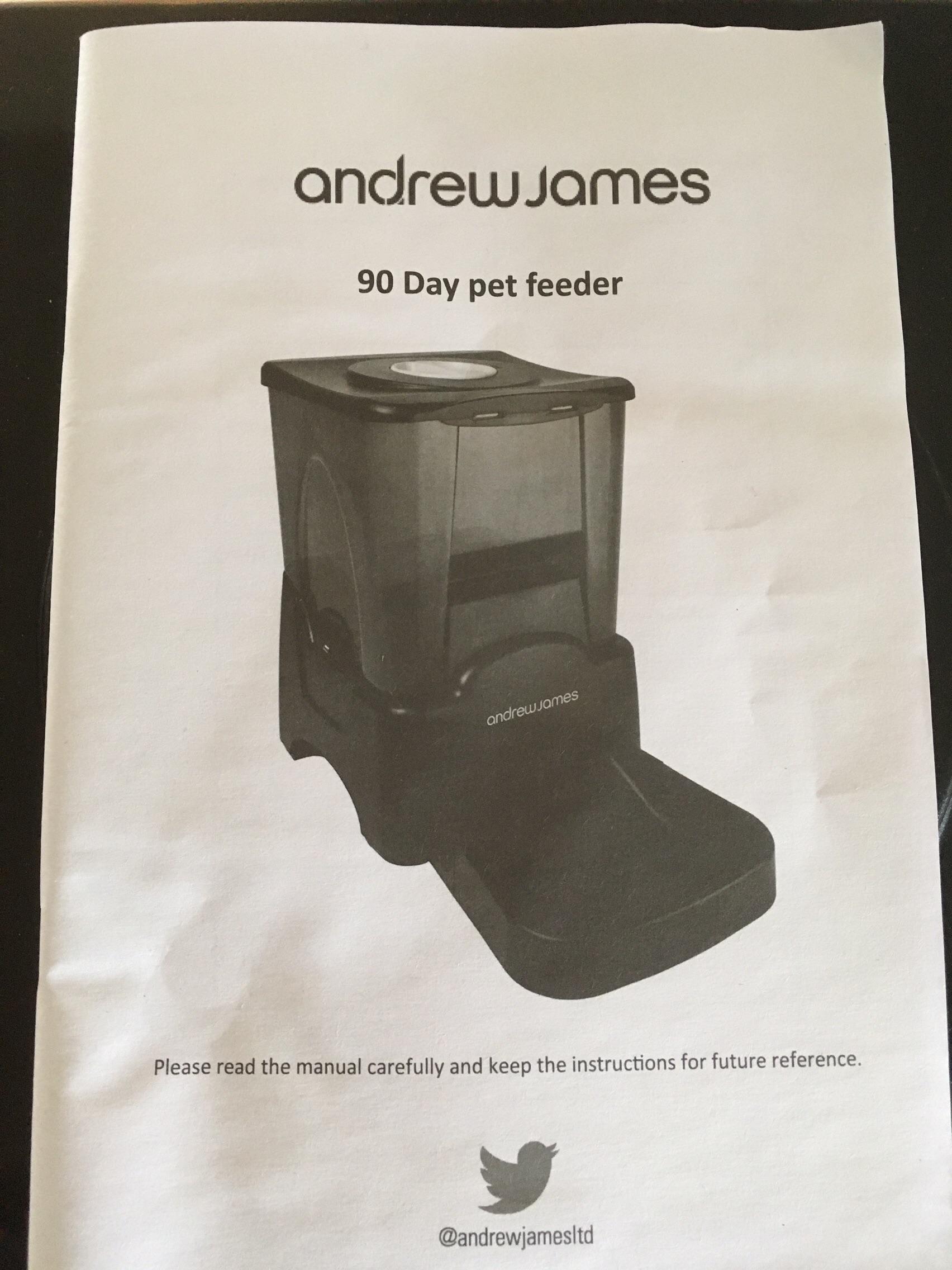 Andrew james 90 day pet feeder manual best sale