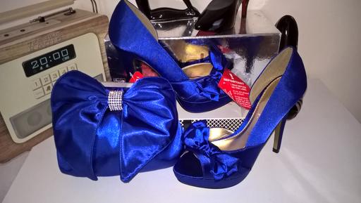 Buy & Sell Merseyside Liverpool - Photos for Sapphire Blue Teatro heels and bag size 5 NEW