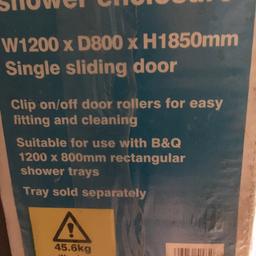 i have a b&q shower enclosure & a stone resin shower tray ! brand new not used , change of plan forces to sell. shower tray is stone resin which alone cost £100. quick sale , can sell separate if needed