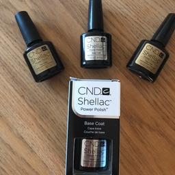 Shellac bundle. Featuring 1 brand new base coat plus 1 x used and 2 x used. Postage £3.95 or collection.