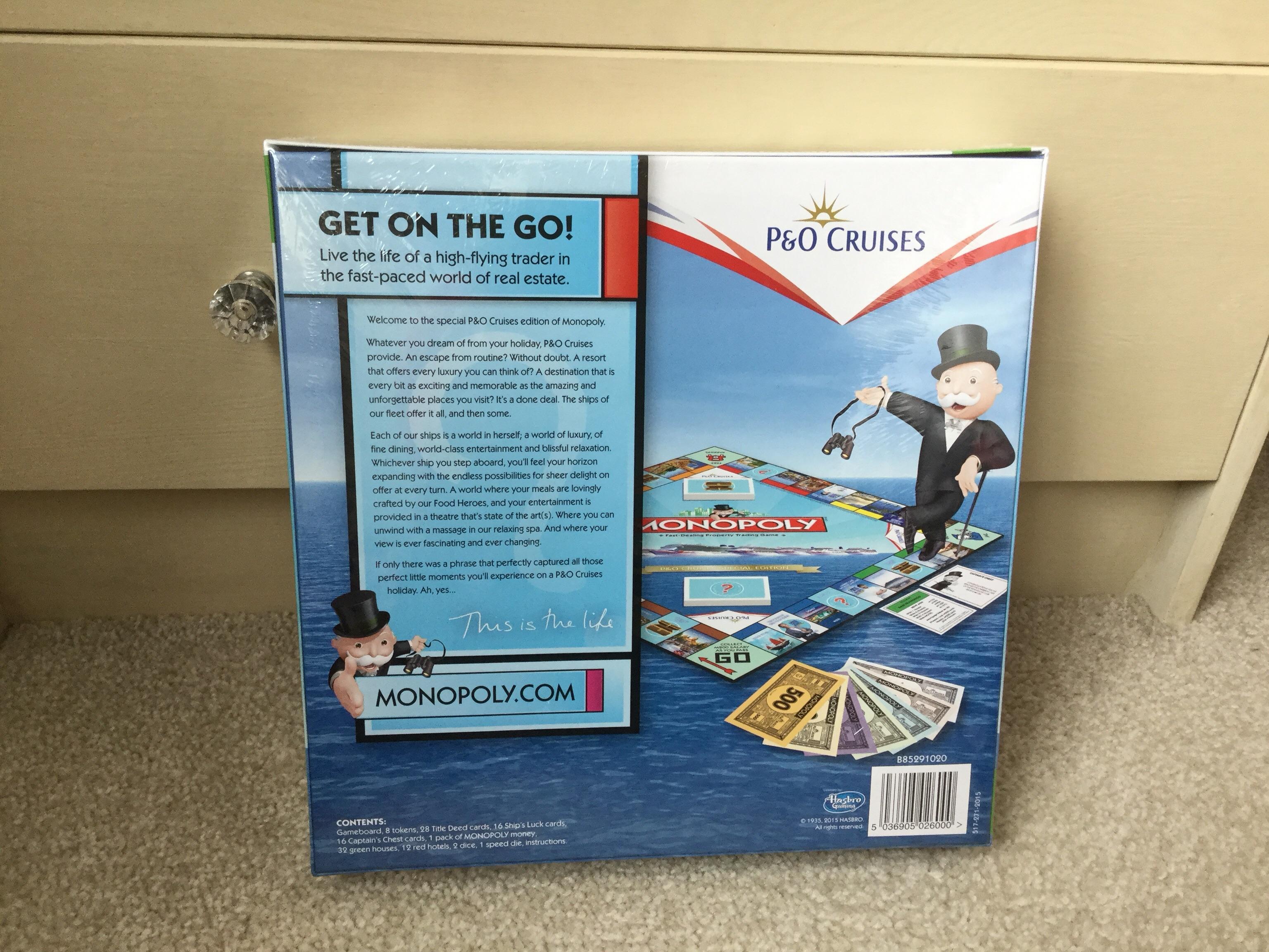 Monopoly - P&O Cruises Special Edition in DN11 Wadworth for £25.00 for ...