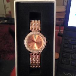 Gorgeous watch I bought in my he sale last xmas but daughter bought me another 1 so still in box.rose gold with diamontes around the face
