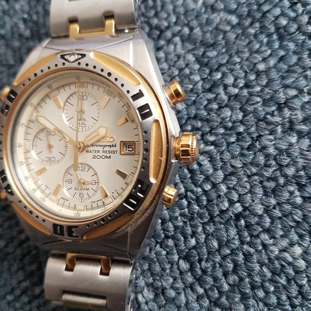 Seiko Chronograph Bicolor Herrenuhr in 95119 Naila f r 140 00