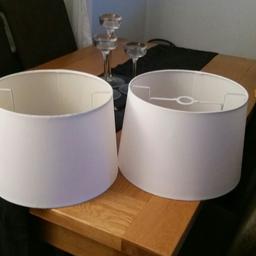 2 white shades will suit ceiling lights or lamps
Excellent condition from smoke free home £5 each or £8 for both