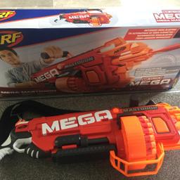 Mega nerd gun battery controlled.
Played with a hand full of times. Comes in box in perfect condition but does not have any bullets.
Still looks like brand new.
Paid £80 last Christmas
