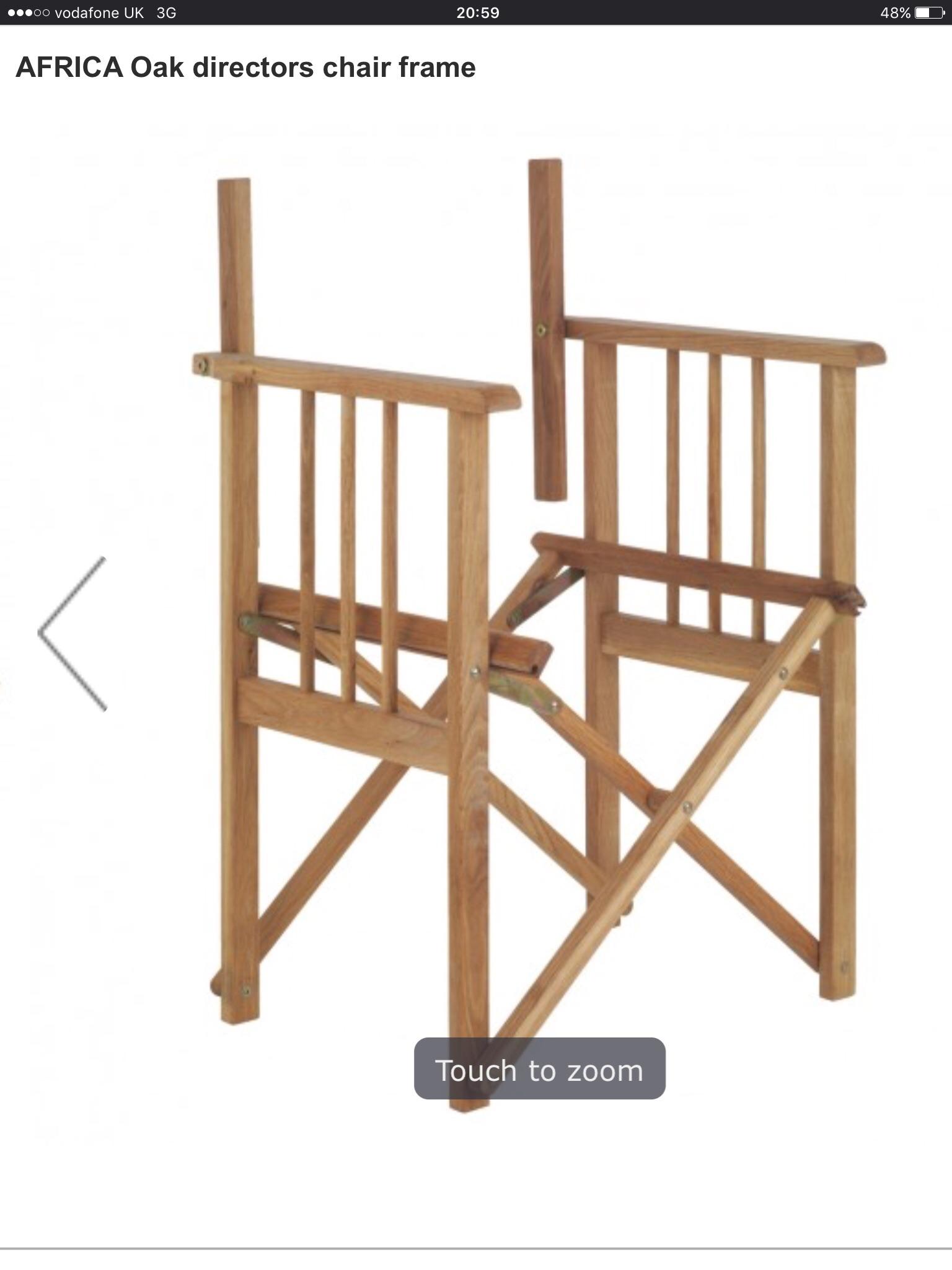 Habitat AFRICA Oak Directors Chair Frame in Babergh for £25.00 for sale