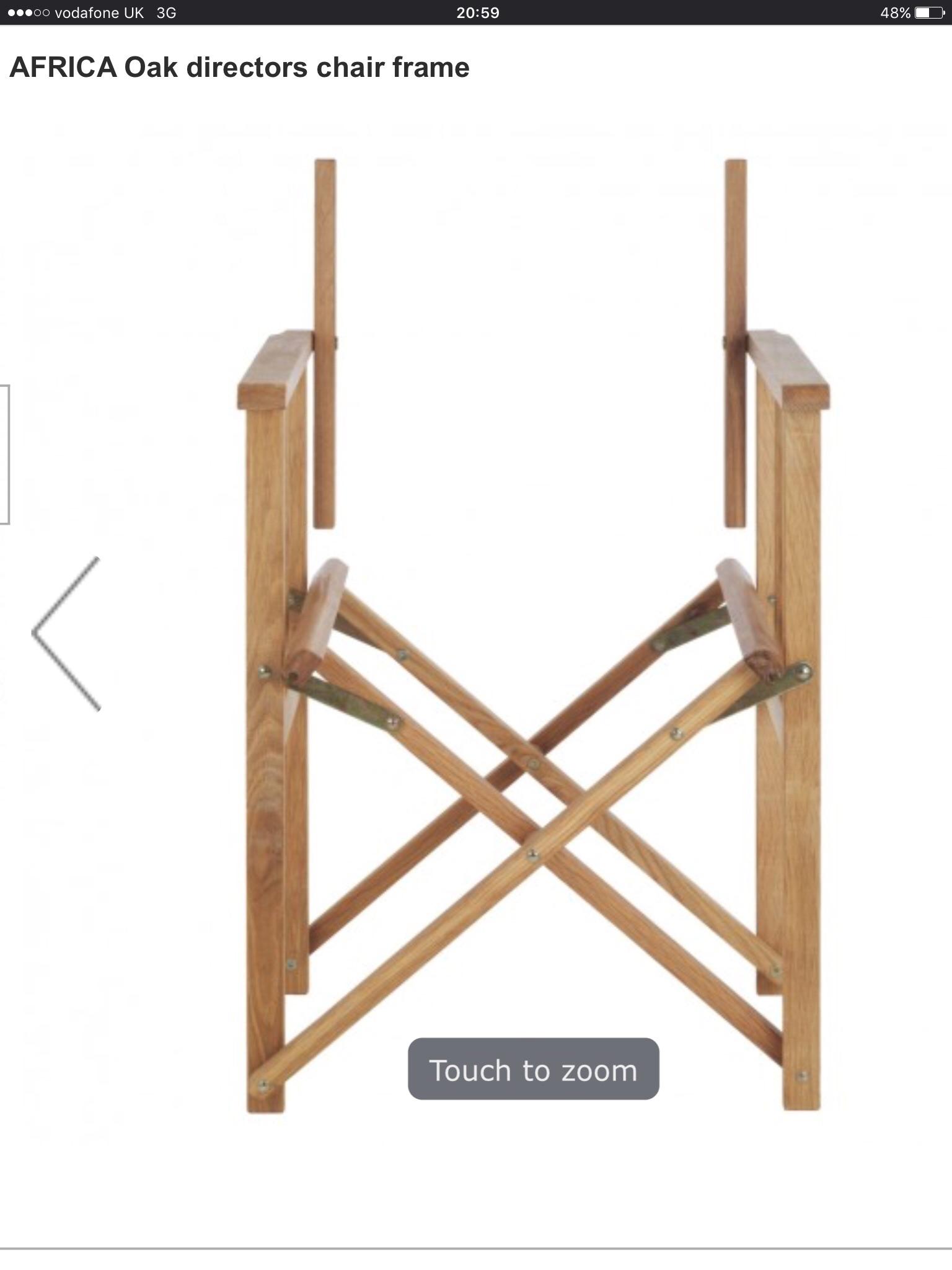 Habitat AFRICA Oak Directors Chair Frame in Babergh for £25.00 for sale