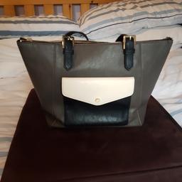 Grey, cream and black tote handbag from M&S - £5