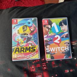 I am selling two Nintendo switch games which are 1 2 switch and arms they are both in good condition only been played twice. I am selling these games because I got new ones.