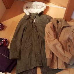 Wintermantel von H&M (Größe 146) , Jacke und Skianzug (Größe 134-140) zu verkaufen.