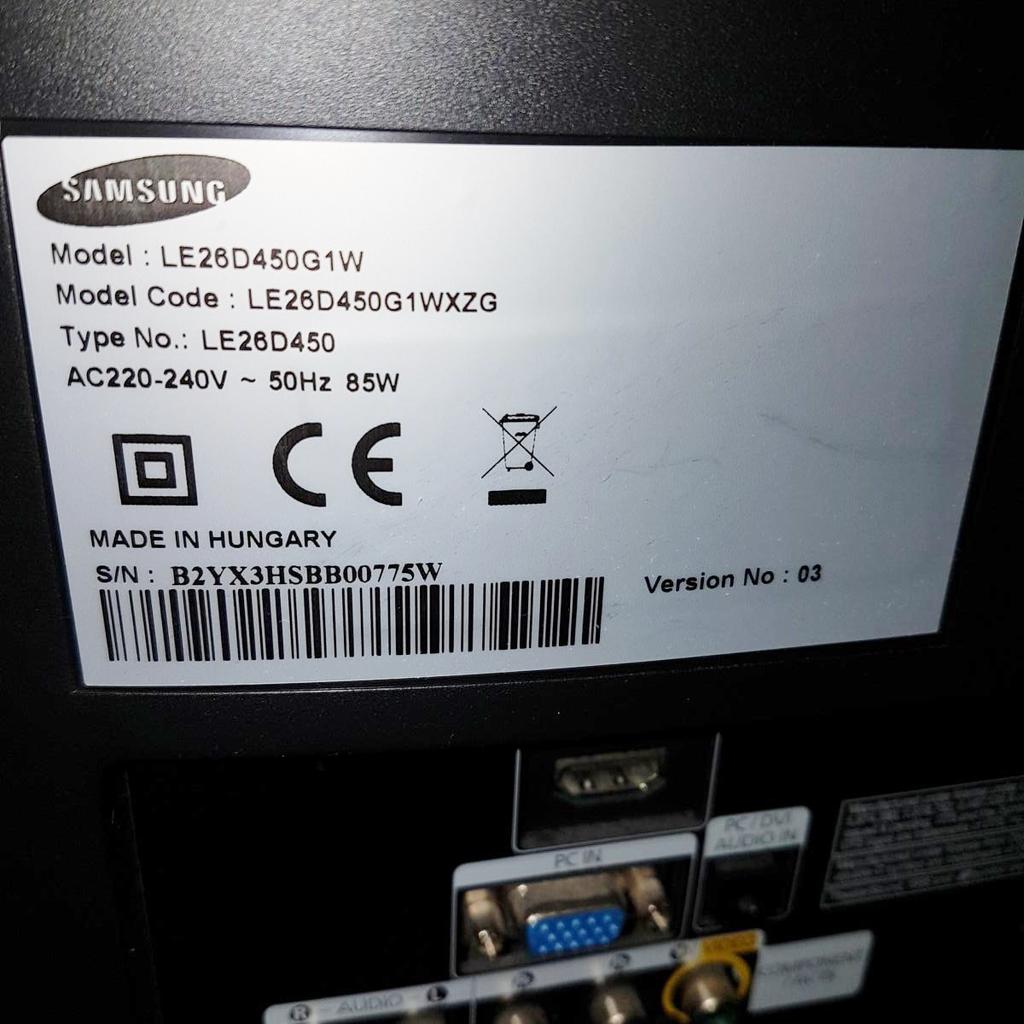 Samsung LE26D450G1W LCD Fernseher + Telestar in 2540 Bad Vöslau für € ...