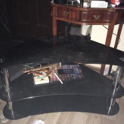 2 tier glass tv stand