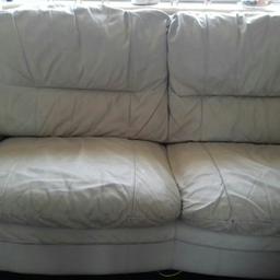 Three setter leather sofa with reclining chair. All in good condition. No rips. Need it gone by weekend