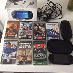 Psp value pack 6 games and films cases earphones etc very good condition hardly used