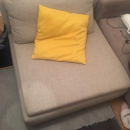 Comfortable one seater sofa. Original Price £230, ikea.

Used in good condition. No marks or tears.
Comes from a smoke free and pet free home

Collection from Oakwood N14.