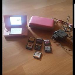 Nintendo DS Rosa Top Zustand mit 7 Spielen
