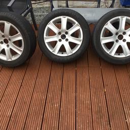 Here are three Peugeot alloys good condition and the forth one need repair