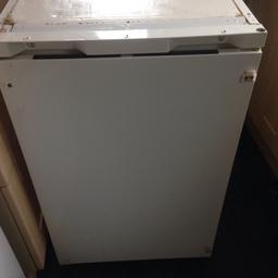 Good for someone starting out; not perfect condition (masking tape holding on one door shelf but holds weight). Been in use till today but got a new silver fridge to match washer.