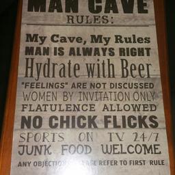 Man cave wall plaque