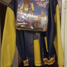 Hi have for sale large teen Wolf Halloween costume. Mint condition only worn once.comes complete with hands.wig.and jacket.