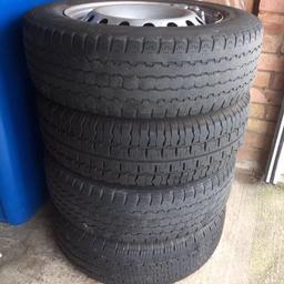 Set of 4 vivaro van wheels with perfect tyres on all only selling as put alloys on van now