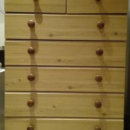Ikea chest of drawers in good used condition, no visible external scratches. Made of laminate wood. Measures in cm: 104H x 78W x 40D
Collection only, Hammersmith area