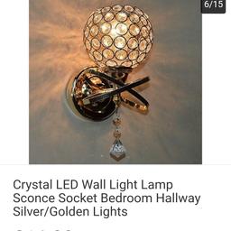 Lovely gold and crystal wall light brand new in box just not needed