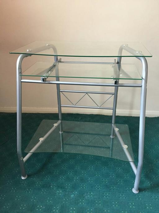 Buy & Sell Stepney Green East London - Photos for Glass desk with sliding keyboard holder