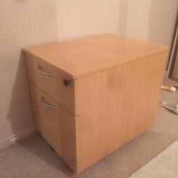 Two tier office desk drawers, great condition with key to unlock.
