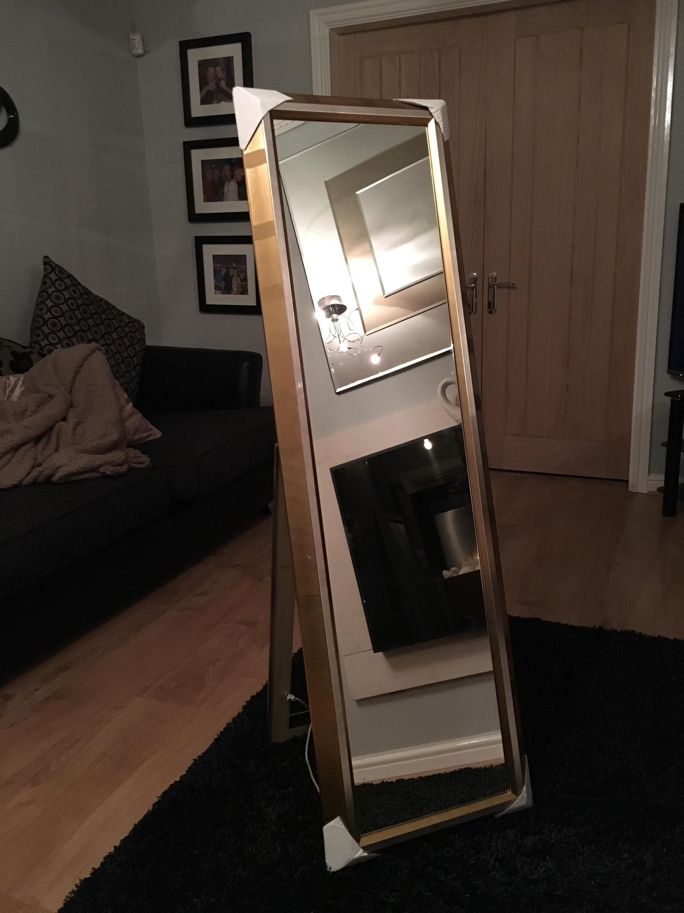 free standing full length gold cheval mirror in S25 Dinnington für 20