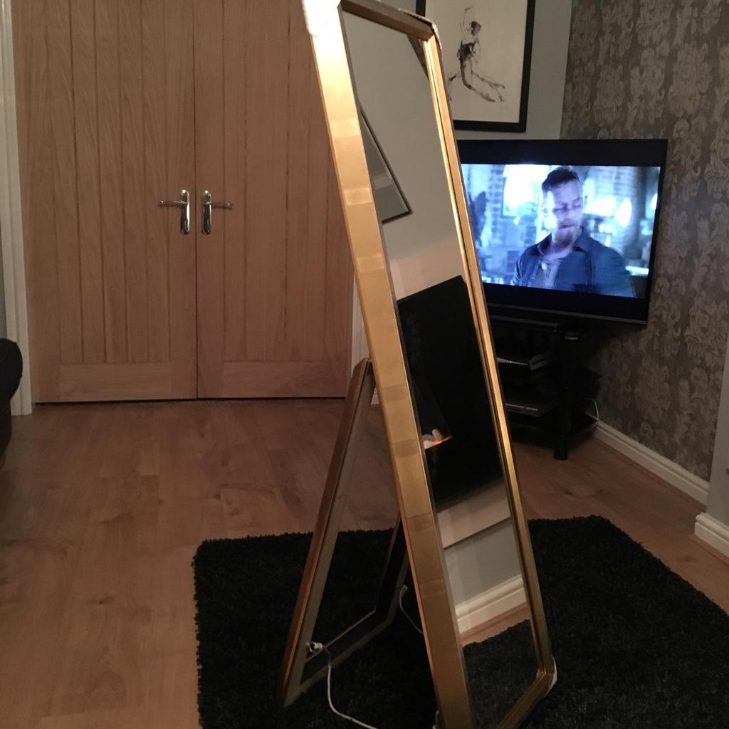 free standing full length gold cheval mirror in S25 Dinnington für 20