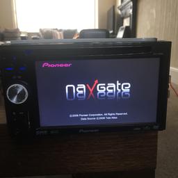 Hi selling my pioneer avic F900BT double din stereo updated to firmware Version 4.it has Bluetooth but will require microphone as I miss placed it. Plays dvd, sd card, usb and sat nav with 2014 maps. It has sub out, rear camera input, video and audio input, open to offers