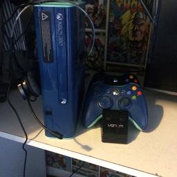 Limited edition blue Xbox 360 with 2 controllers (1 blue & 1 Black) headset (approx 3 weeks old) venom docking station & 20 games including modern warfare 3, minecraft, ghost reacon, grand theft auto v, grand theft auto, London 2012, far cry 3, gears of war 3, call of duty black ops, assassins creed revelations, saints row IV & many more.
Selling due to buying a new console for Xmas.