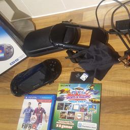 Fab condition. Lots of games included. 16gb memory card.
Box. Cable. Case.