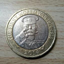 LORD KITCHENER £2 COIN VERY RARE

THE WRITING ON THE EDGE OF THE COIN IS UPSIDE DOWN. 

GOOD COIN FOR COLLECTORS

NO OFFERS OR TIME WAISTERS.