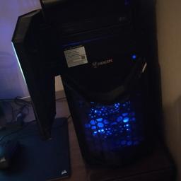 ALMOST NEW - Custom built Fierce gaming PC with a cool blue LED case. Selling due to the need for a PC with an i7 processor for high spec gaming
GPU - Nvidia GTX 1050 ti
CPU - AMD Radeon
RAM - 16gb