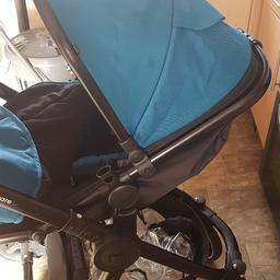 Only used this pram for 5 months i drive so not really used as much includes rain cover pram liner foot muff and car seat great travel system all clean parts can go in washing machine suitable from birth