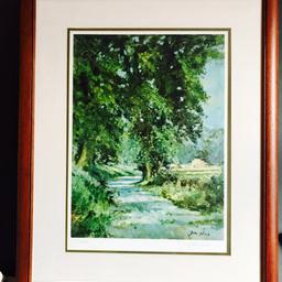 Beautiful limited edition framed print by John Neale. Immaculate condition. 60cm wife x 75cm high.