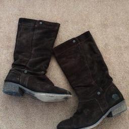 Suede knee high superdry boots