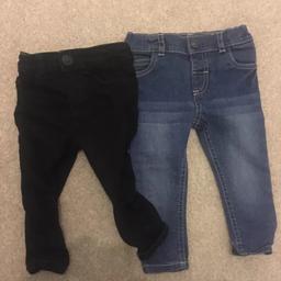 2 x pair of river Island jeans 9-12 Months
Black wore once for around 2 hours
Blue never worn!