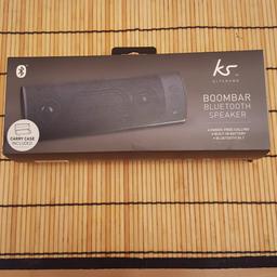 New. Never been used bluetooth speaker.
Boxed also includes carry case